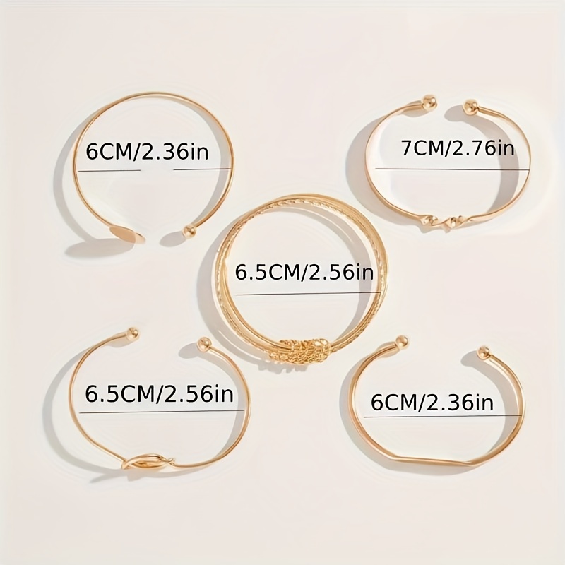 5 Pc Women's Geometric Iron Bangle Set Daily & Party Wear