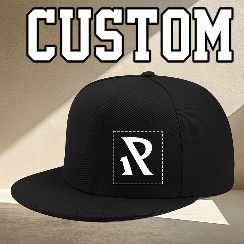 TEMU 1pc Personalized Adjustable Hip-hop Cap, Text/photo/pattern/logo Customization | Streetwear Snapback Baseball Cap, Unisex Adjustable, Urban