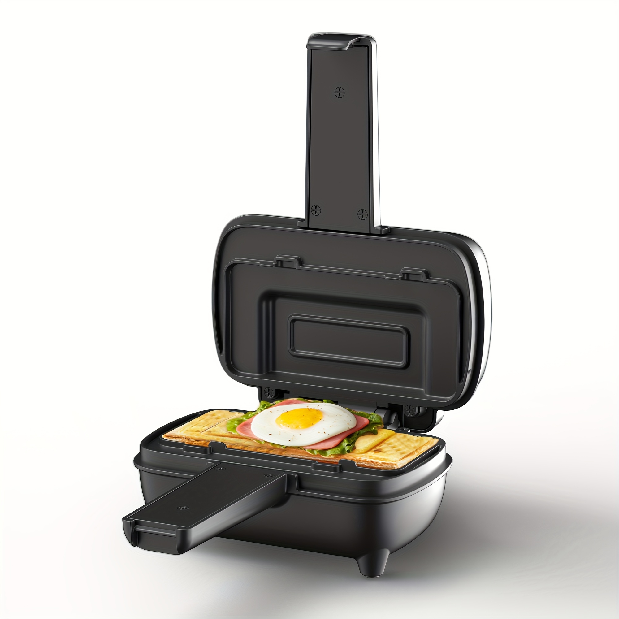 TEMU 1- Electric Sandwich Maker, Mini Square Grill Pan For Sandwiches, , Pancakes, Omelets, Double-sided , A Must-have Kitchen Appliance For