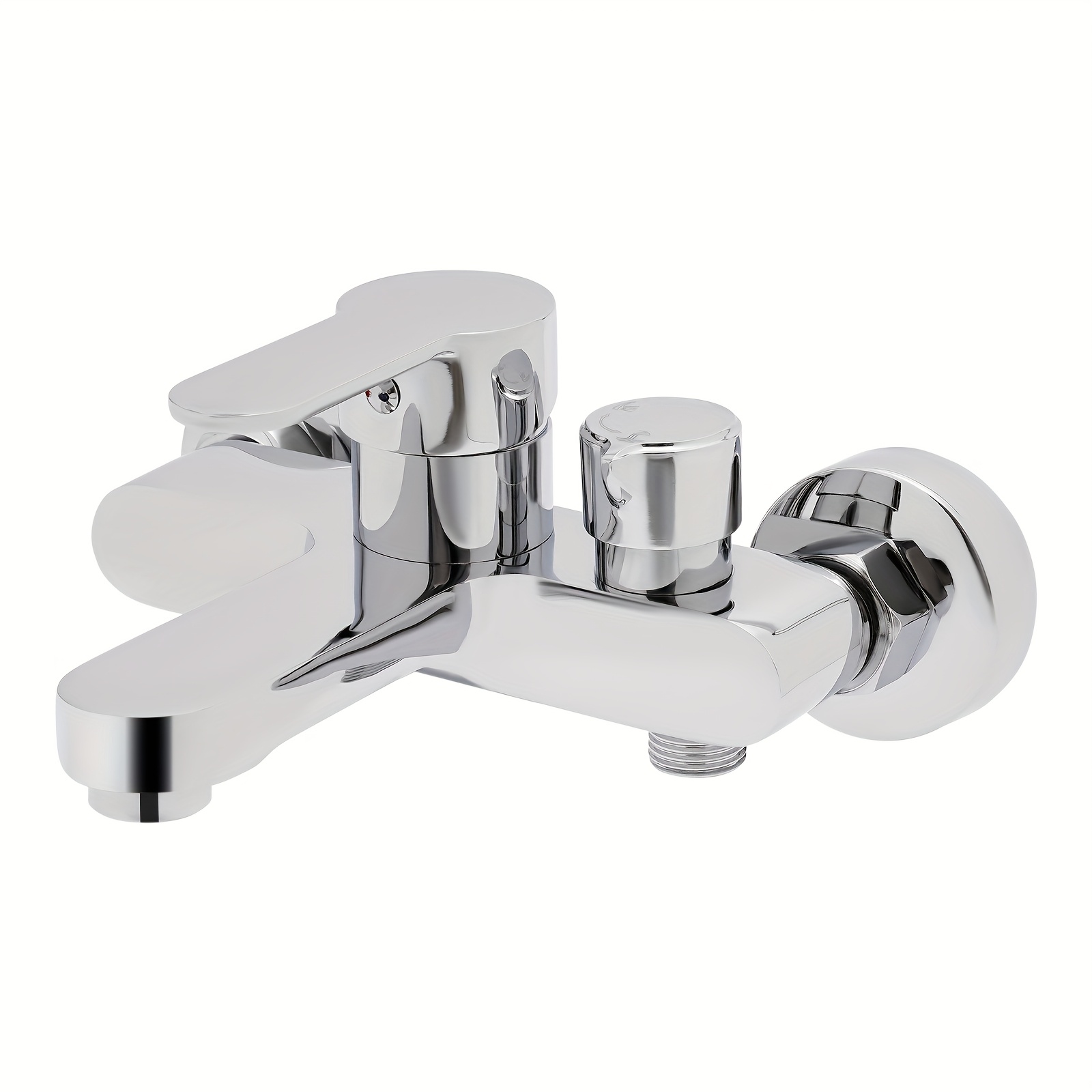 Bathtub Mixer Tap Single Lever Bath Fitting Wall Mounted Surface-mounted Bath Mixer Shower Fitting Chrome 1/2 Inch Shower Outlet