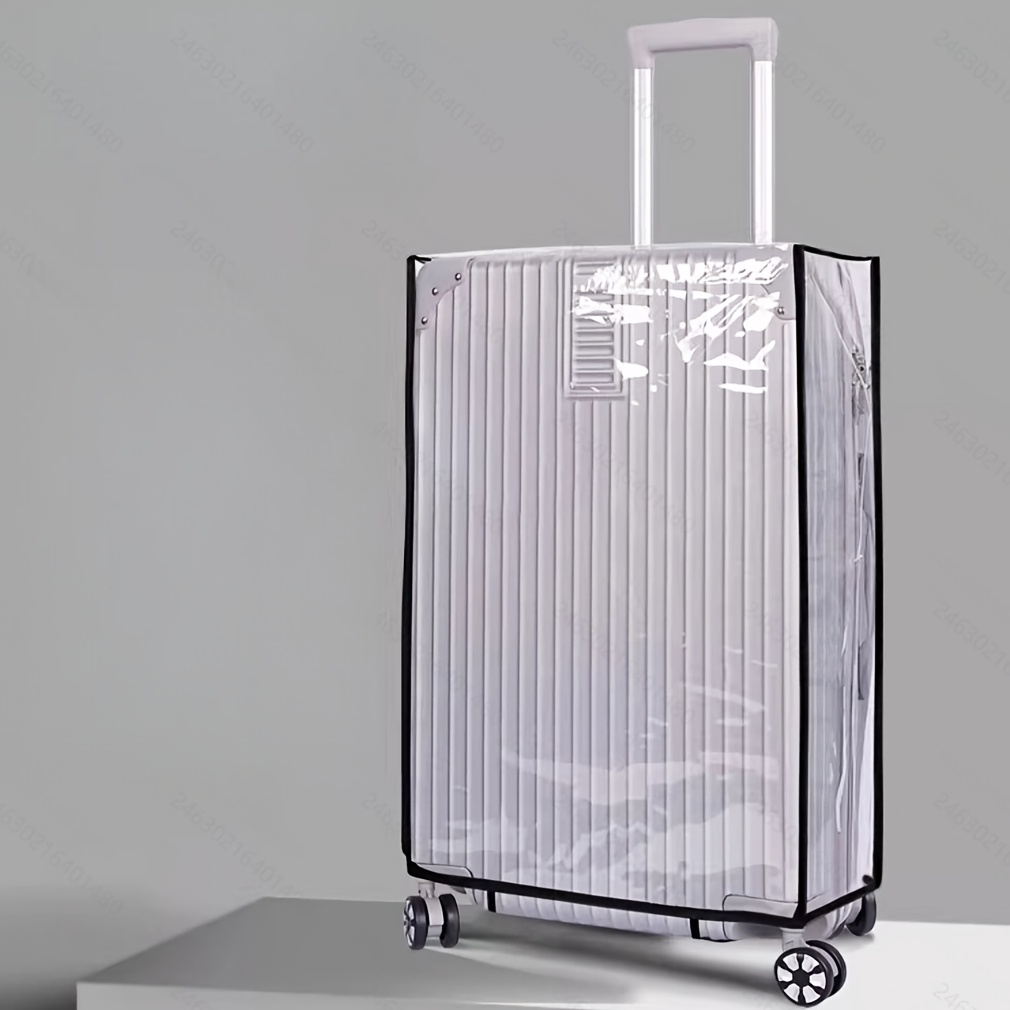 TEMU Pvc Suitcase Cover, Transparent , Dust-proof Trolley Case Cover, Suitable For 20-inch To 28-inch Luggage, Travel Essential Organizer Bag, 1pc,
