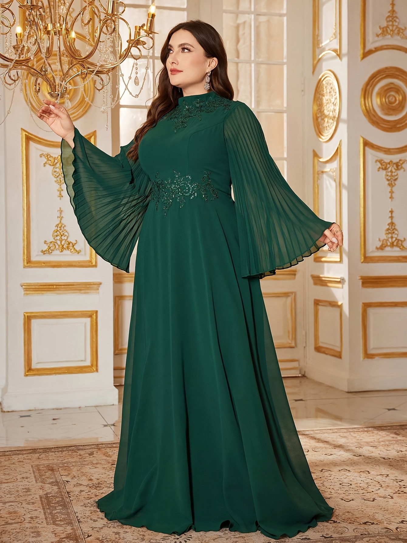 green fitted maxi dress Feyric Maxi Dress main image 0