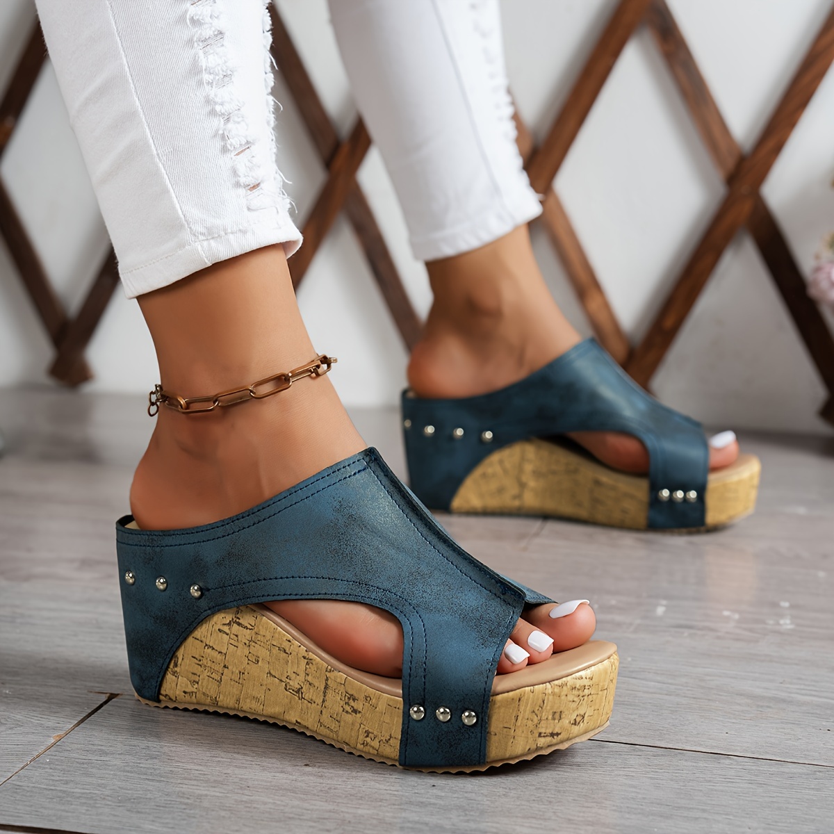 Comfortable And Elegant Retro Platform Wedge Sandals for Women, Easy to Slip On., Women Shoes