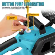 650w powerful chainsaw 12 inch cordless powered chain saw with 18v 2 x 5 5ah batteries non slip handle and safety for wood cutting tree trimming gardening details 4