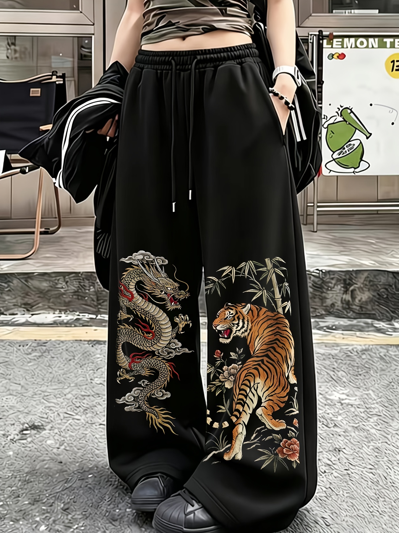 dragon pants sold on Temu Japan