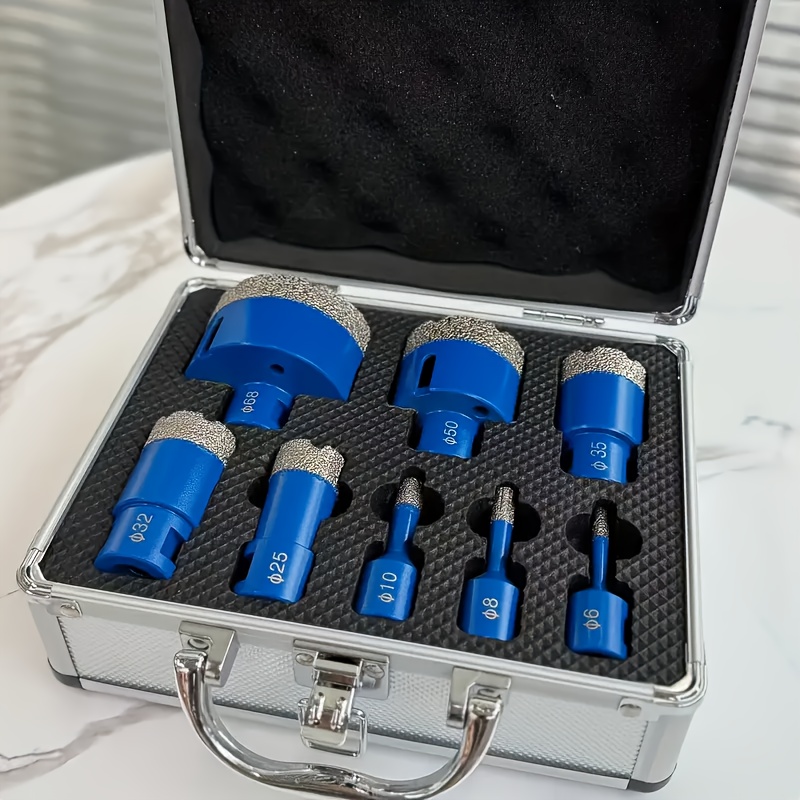 Heavy-duty Diamond Core Drill Bits Kit | M14 Thread For Dry/wet Drilling | Ideal For Bricks, Concrete, Granite, Quartz, Tiles And Countertops