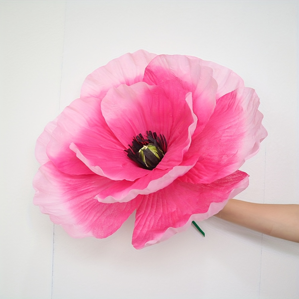 TEMU Flor artificial de amapola de tela no tejida de 50 cm para exhibición en , decoración y jardín, fiestas, de para fiestas, diseño de de boda,