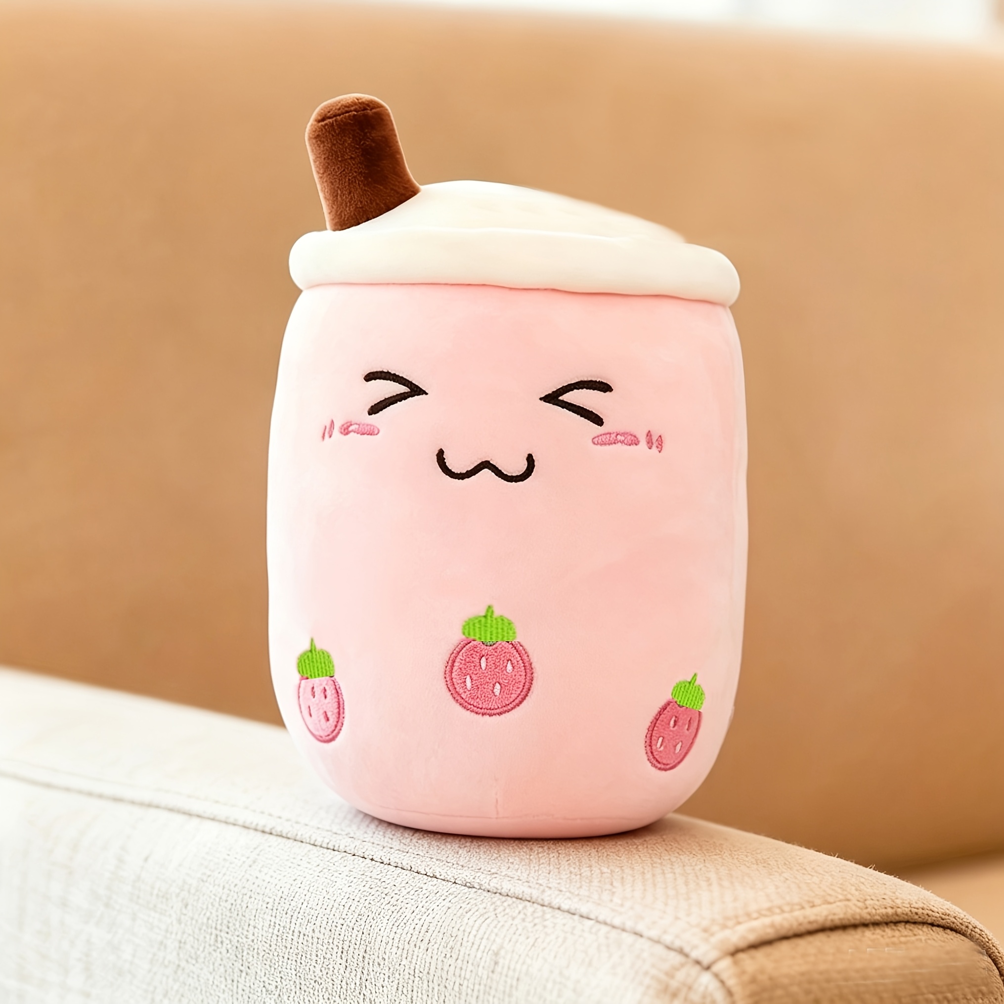 Kawaii Bubble Tea Cup Plush Toy, Cute Soft Stuffed Animal