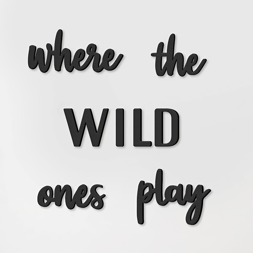 E-shop Spielzimmer Wanddeko, Wo die Wilden spielen Filzschild - Wo die Wilden spielen Banner - Filzwandkunst für Jungen- & Mädchenzimmer, Schlafzimmer