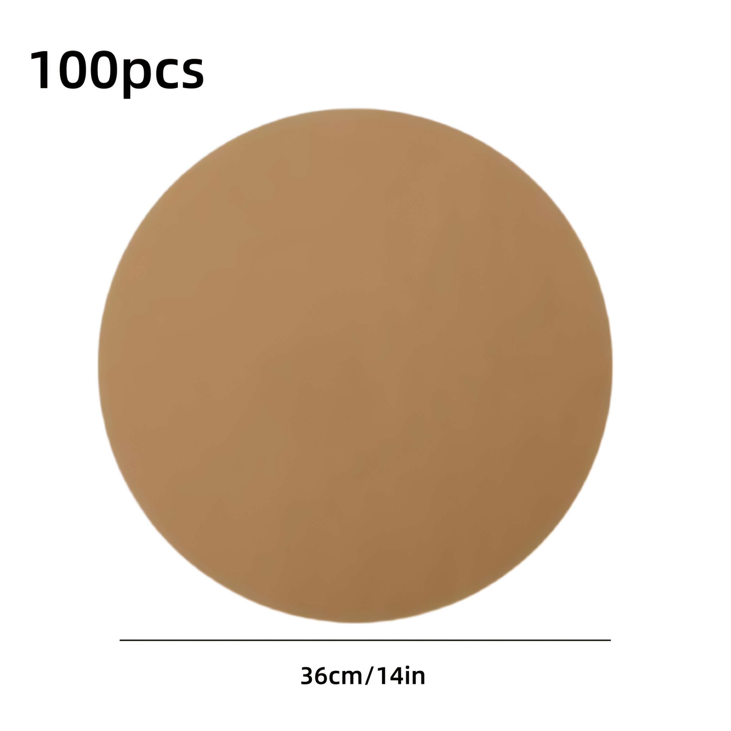 E-shop Eine Packung mit 100 Antihaft-Grillpapier (13"/14"), große runde Blätter, geeignet zum Grillen, Kochen und zum Entformen von Kuchen. Kann auch