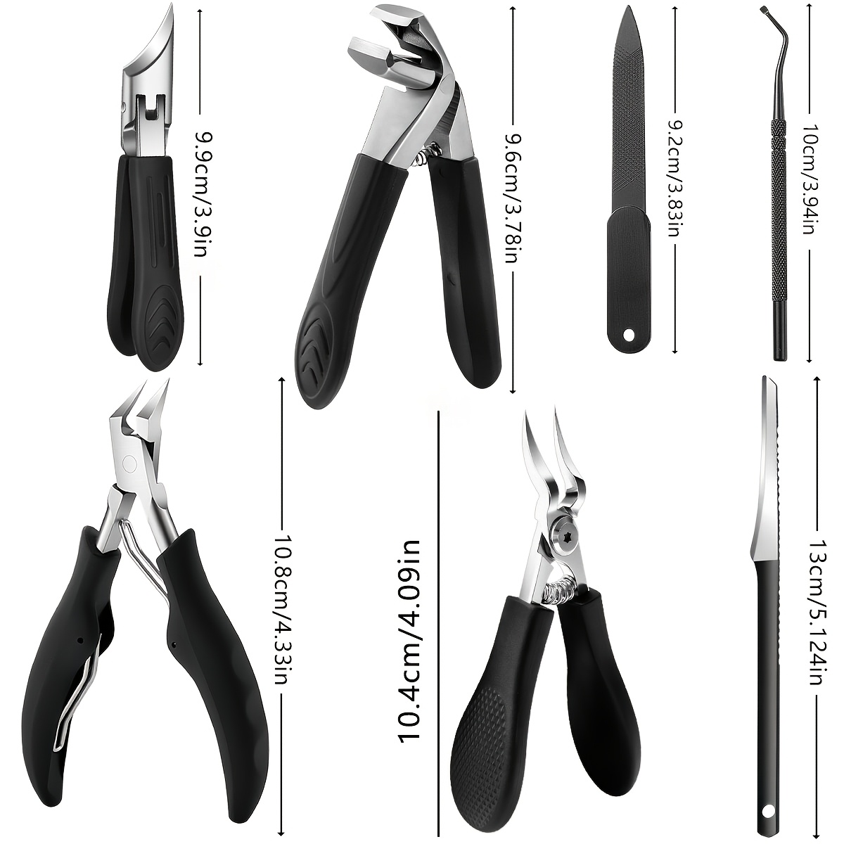 7pcs Heavy-Duty Nail Care Set for Ingrown and Thick Nails