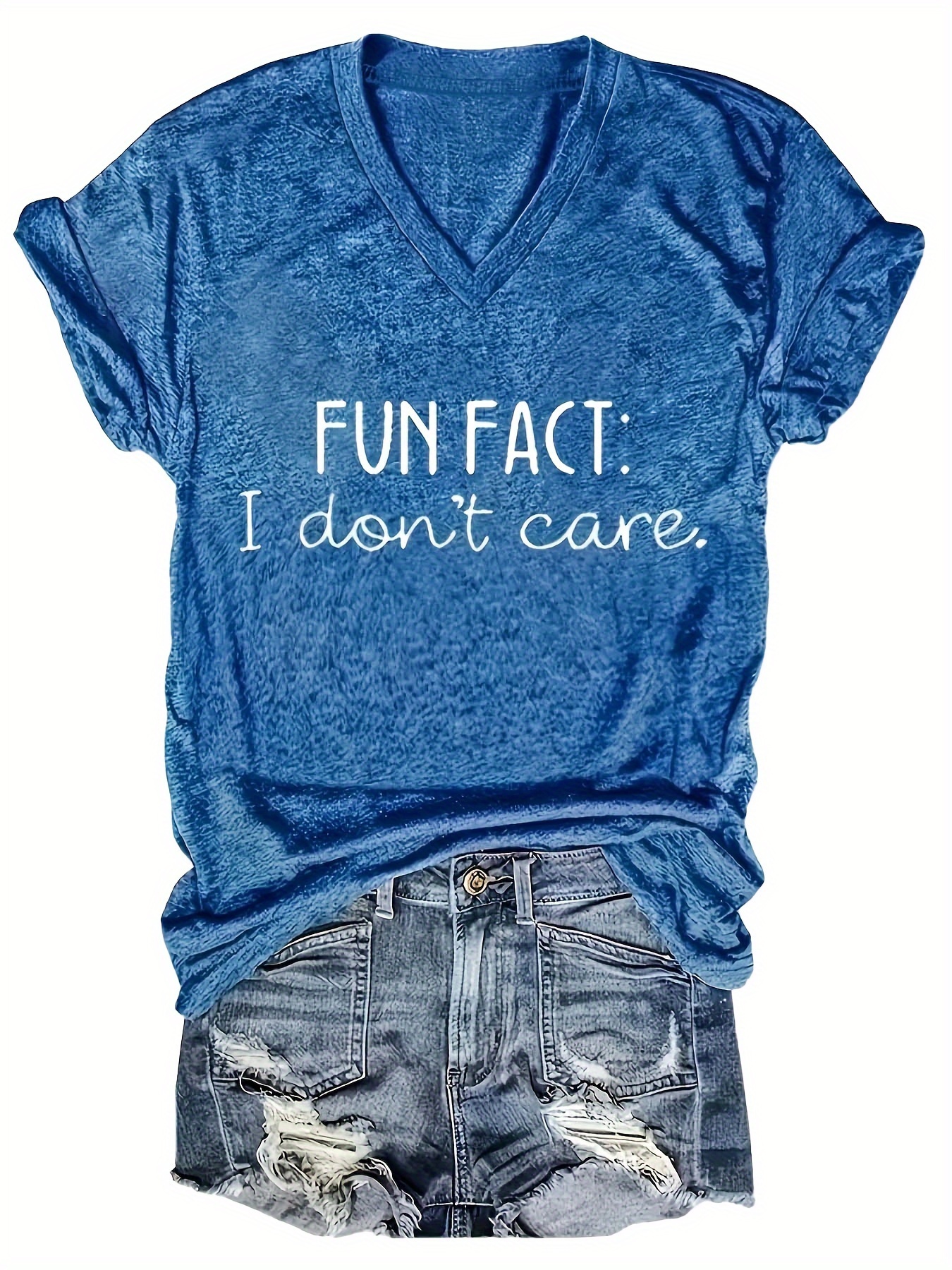 2024 Cross-border European and American Women's V-Neck Loose Casual Short Sleeve Top with Bottoming T-Shirt