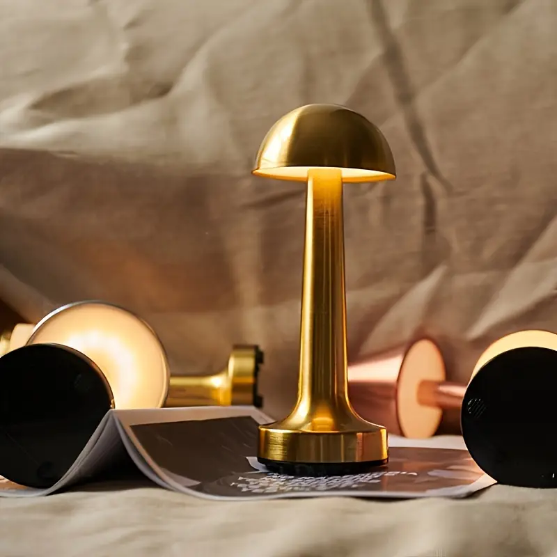 led round mushroom head night light night switch usb rechargeable three color dimming suitable for living room bedroom dining room decoration birthday gifts living room decor holiday decoration modern Product details 4