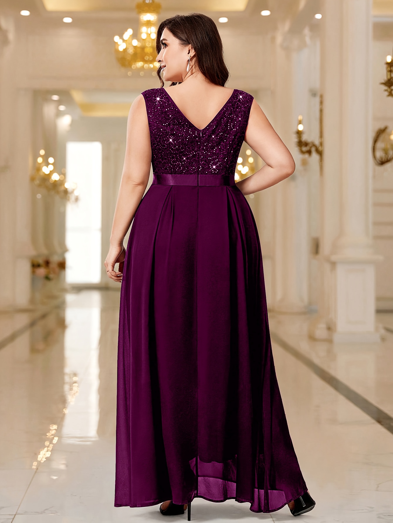 plus size womens plus size formal party evening gown elegant - Temu