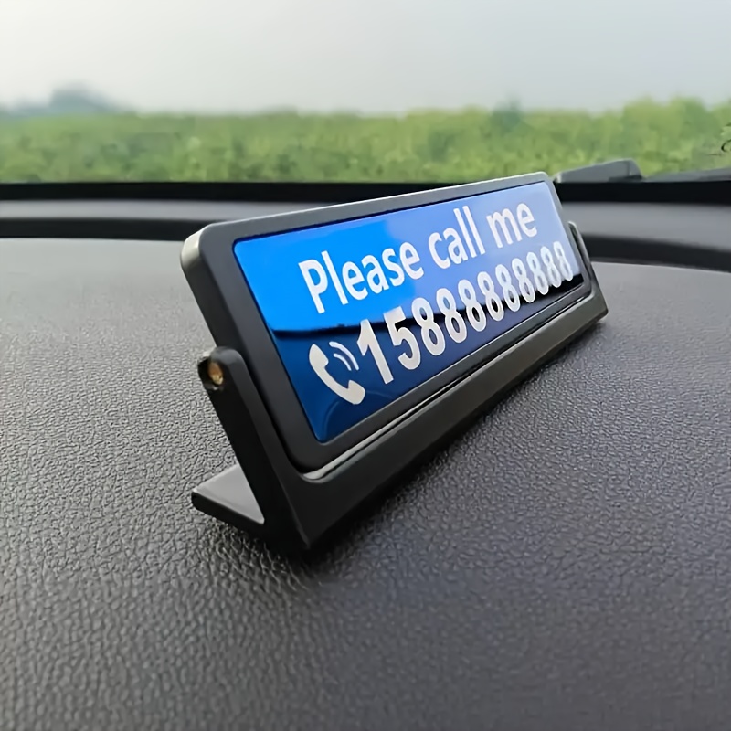 TEMU 1pc Custom Stainless Steel Phone Number Display, Suitable For All Vehicles, Durable And Stylish Accessory, Vehicle Customization | Modern