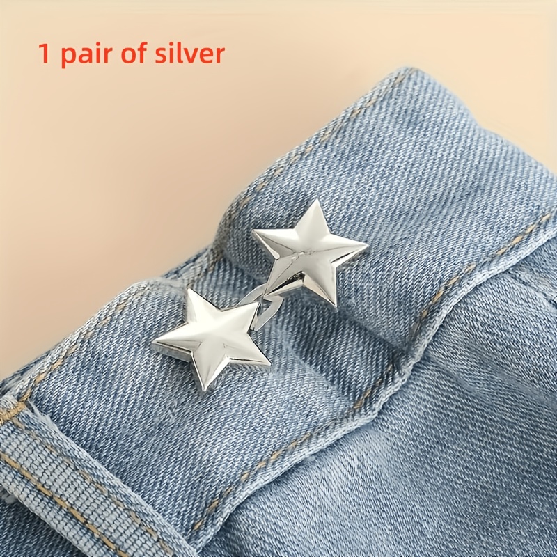 1/4 Pair Belt Buckles, Removable No-pin Jeans Belt Buckles - Waist Reduction Tool - Seamless Waist Adjustment - Easily Improve Waist Size
