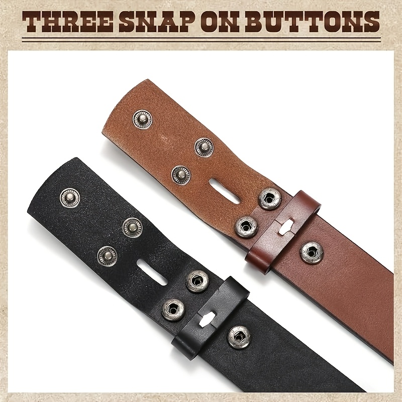 2pcs Western Cowboy Style Belt Body Without Buckle