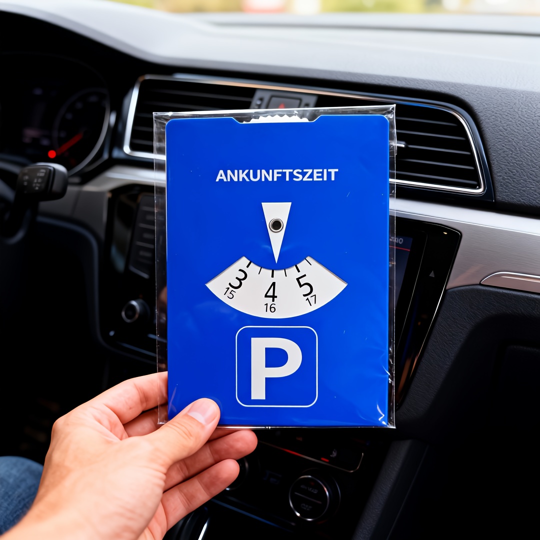 TEMU Temporizador de estacionamiento para coche, Temporizador de estacionamiento azul para países alemanes y franceses, 11 X 15 cm (4.33 X 5.91