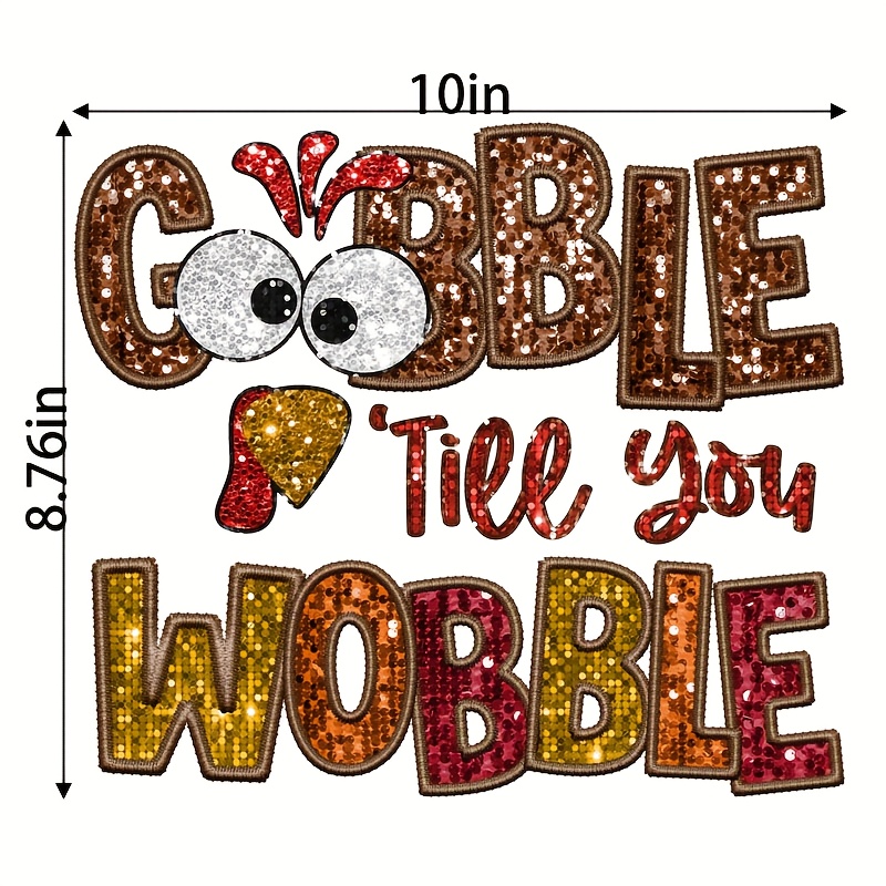 TEMU Thanksgiving Themed Heat Transfer Stickers For T-shirts, Sweatshirts, And Bags - Durable And Washable Vinyl Patches That Add A Decorative Touch