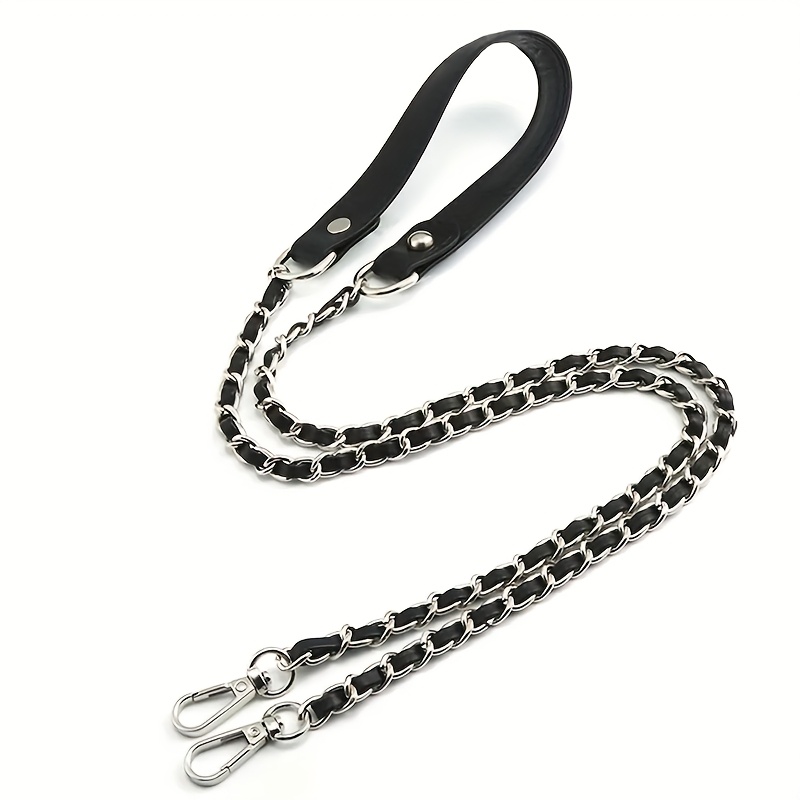 Image of 1pc Bag Chain Accessory Pu Strap Metal Backpack Crossbody Strap Replacement Shoulder Strap, Diy Wallet Making