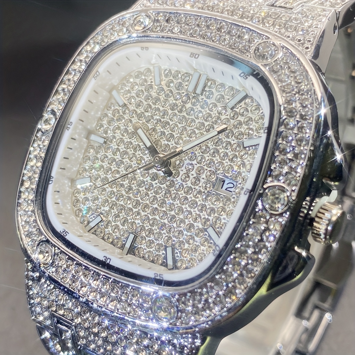 latest chilled mens watch with street   drill hip   watch for women with luminous scale for couples jewelry accessories Product details 9