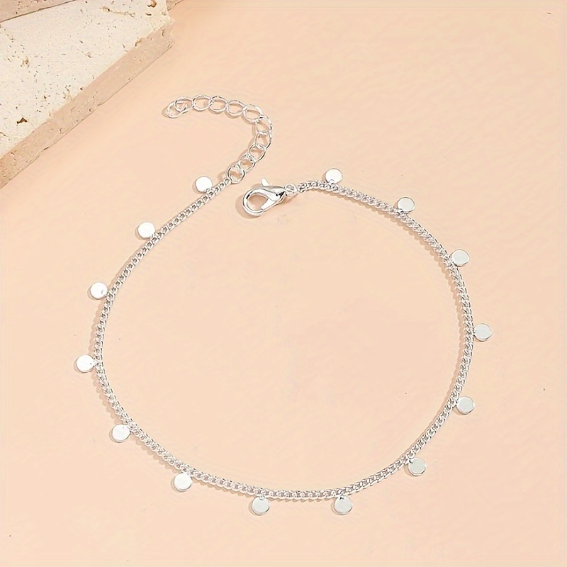 european and american cross border disc anklets anklets womens sense of luxury personality   niche simple summer     Product details 1