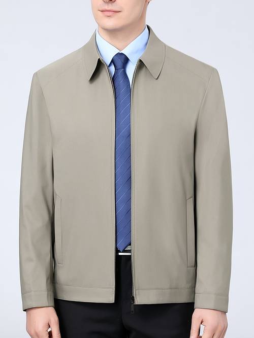 item picture mens fashion lapel casual jacket with zipper pockets suitable for spring autumn and winter ideal for office or casual wear