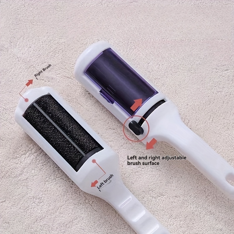 TEMU 2pcs Electrostatic Dry Cleaning Brush Suitable For Clothing, Bed Sheets & Pet Hair Removal - Double-sided Sticky Lint Roller With Rotatable