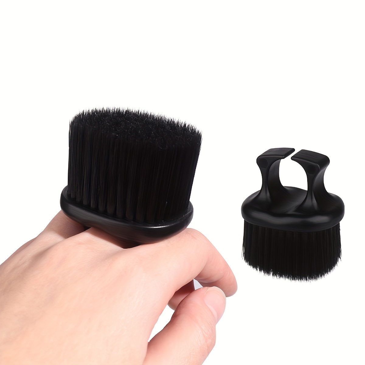 

1pc Hair Cutting Cleaning Tool, Open Finger Ring Soft Hair Brush For Barber, Makeup, Cleaning