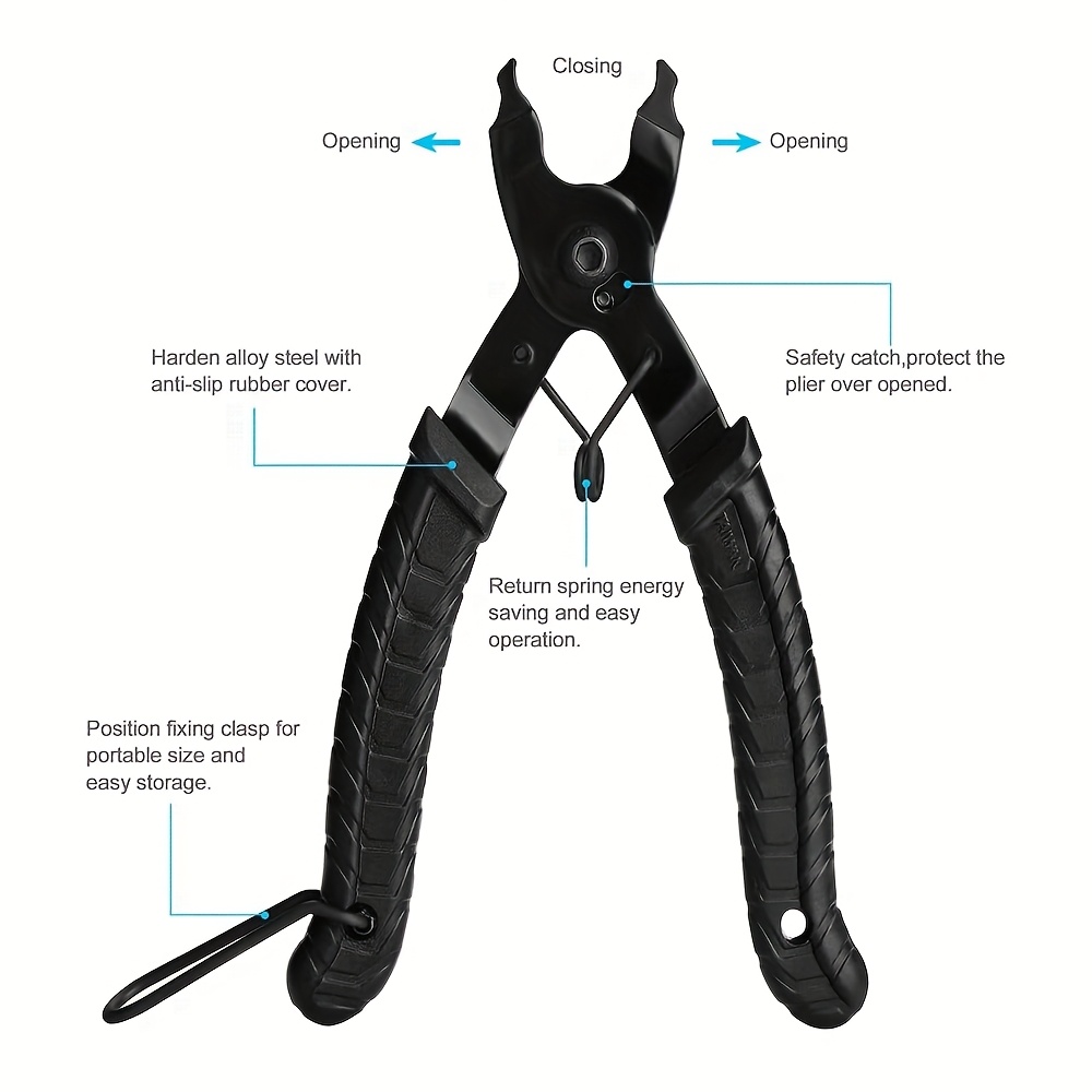 2-in-1 Bicycle Chain Pliers, for Quickly Opening And Closing Missing Chain Links, Suitable for 7 to 12-Speed Bicycle Chains