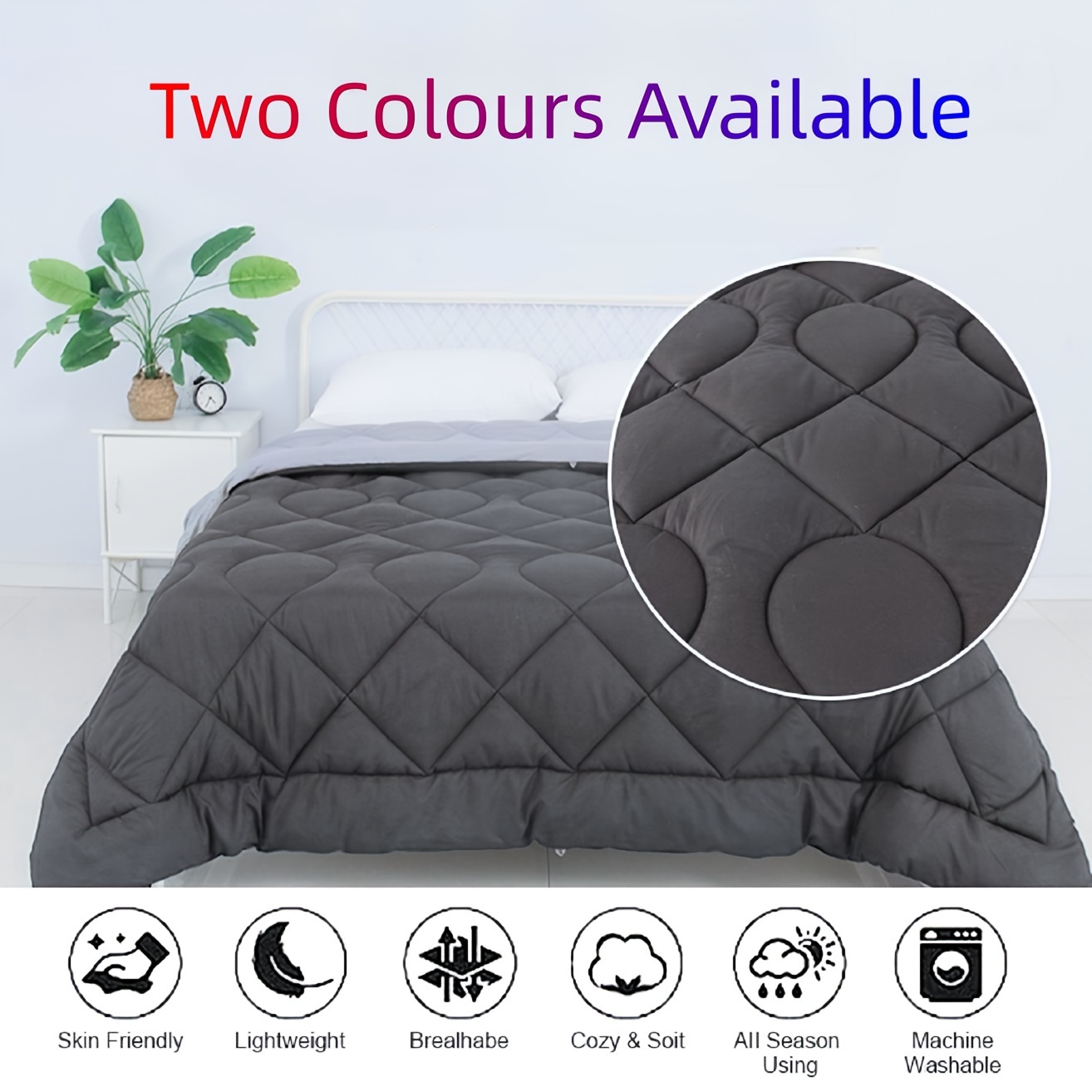 Alternative Seasons Comforter Reversible Skin Friendly Soft - Temu