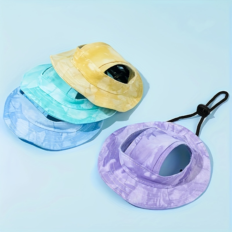 1pc pet sun hat breathable comfortable uv protection suitable for puppies and cats adjustable strap