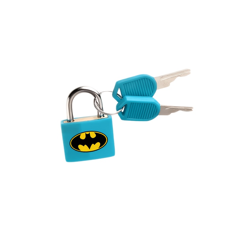 Batman-themed Printed Mini Portable Padlock with 2 Spare Keys