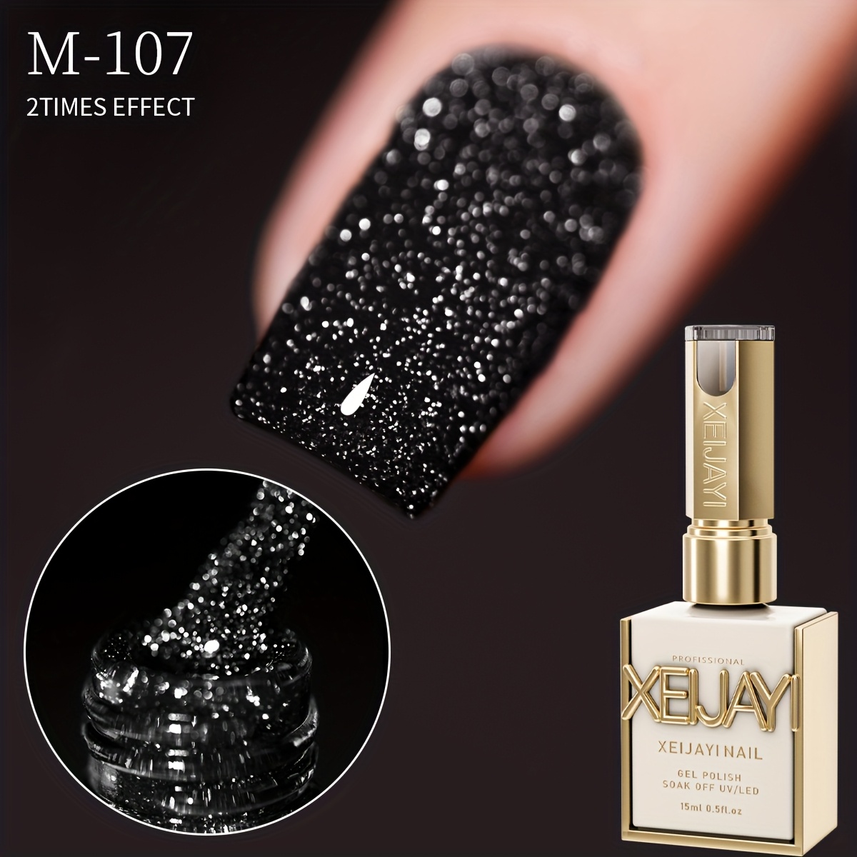 1pc Xeijayi /korean Nail Gel Polish - /led Semi-permanent Suitable For Salon & Diy Use, Soaking Gel With Nail Art, No, Instant For Systems, For & Professional Nail Care