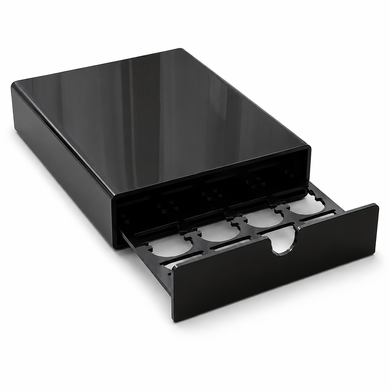 TEMU Organisateur de tiroir pour capsules de café en acrylique pour capsules , capacité de 40 à 60 capsules, support de rangement sous le support de
