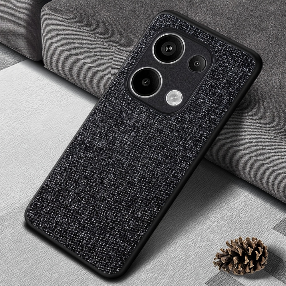 TEMU Phone Case - Case For Xiaomi For Redmi Note 13 Pro Plus 5g 4g Faux Leather Bling Retro Textile Pattern Premium Back Cover For Redmi Note 13 Pro