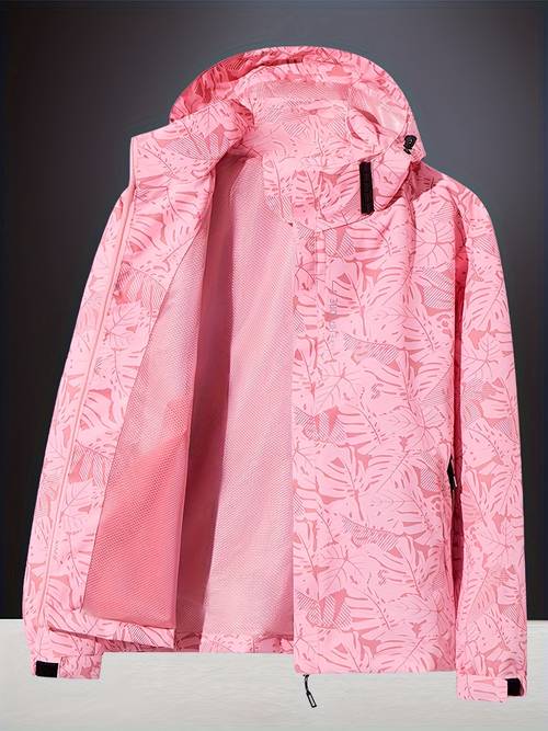 womens sports outdoor jacket casual single flush jacket detachable hat zipper cardigan