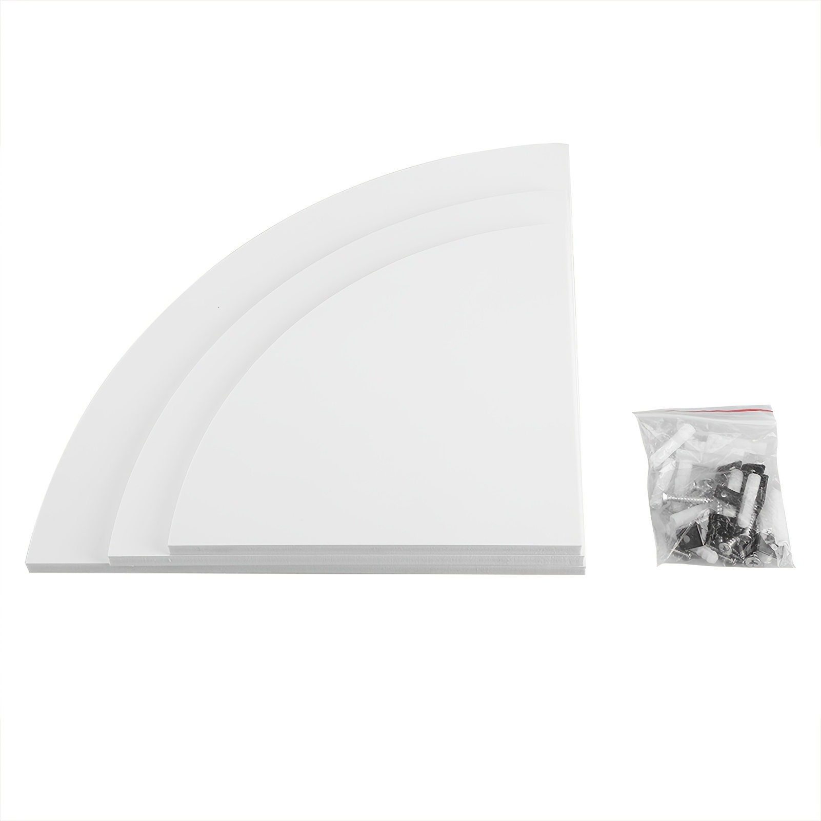 TEMU White 3pcs Floating Corner Shelf Wall-mounted Storage Display Rack Bookshelves For Bedroom Living Room Home Furniture Office Decor, Corner