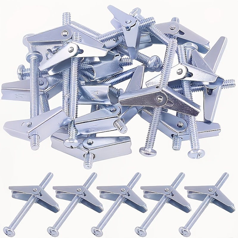 TEMU Vis à expansion parapluie, de serrage à expansion type avion orchidée à tête ronde, boulons à gâteau et écrous à oreilles, boulons lourds et