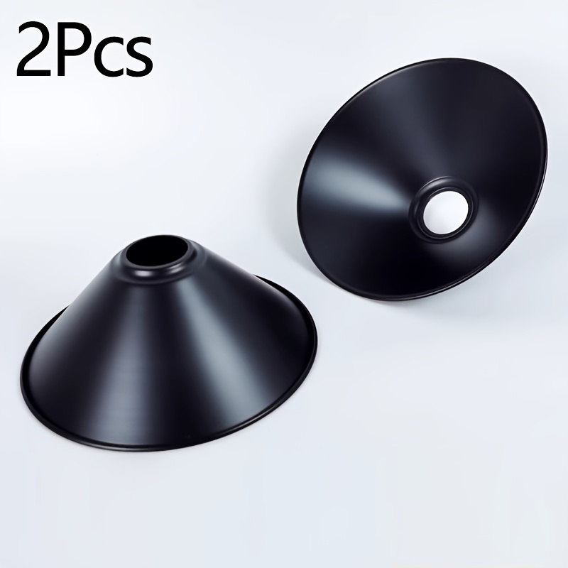 

2 Pcs Black Industrial Style Cast Iron Lampshades - Suitable For Ceiling And Wall Mounting - Diy - 21.5cm/8.46in Diameter - No Accessories Included