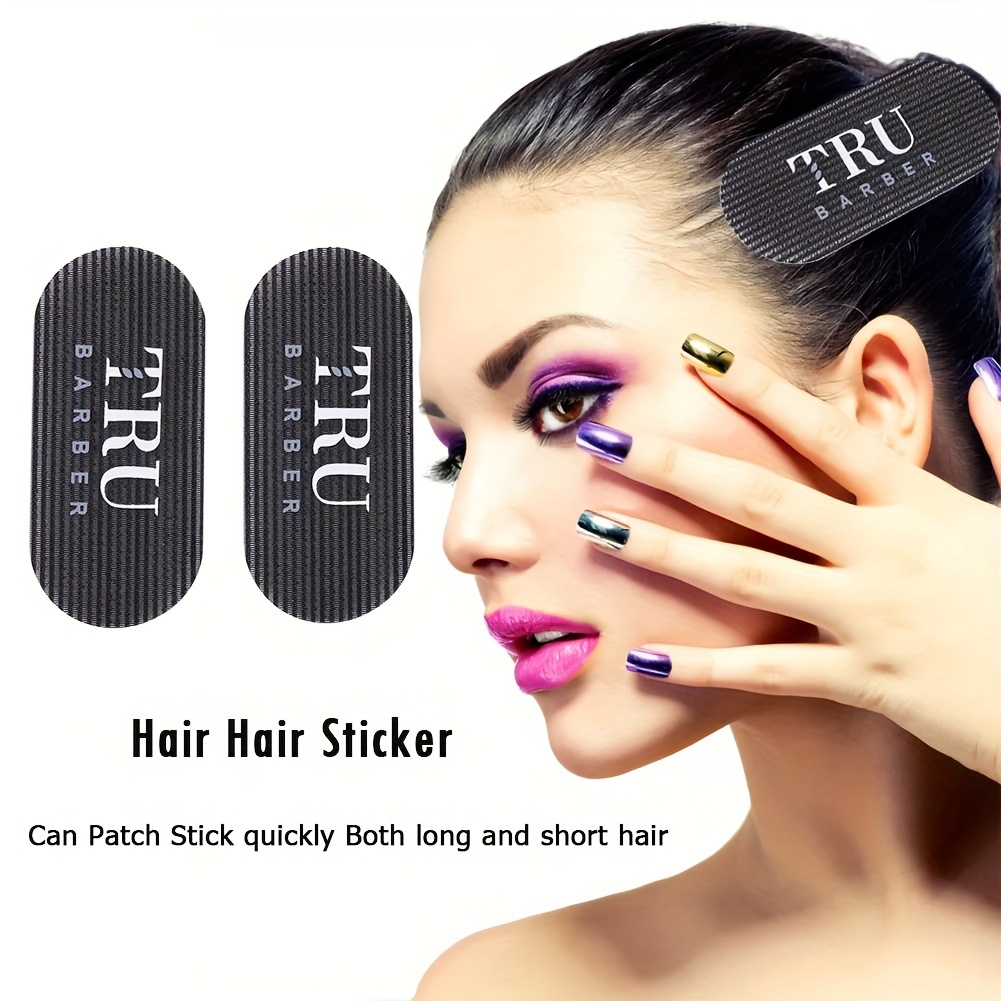 

6pcs Magic Hair Styling Patches - Vintage Oil Head & Gradient Bangs Clips For Salon-, Suitable For All Hair Types