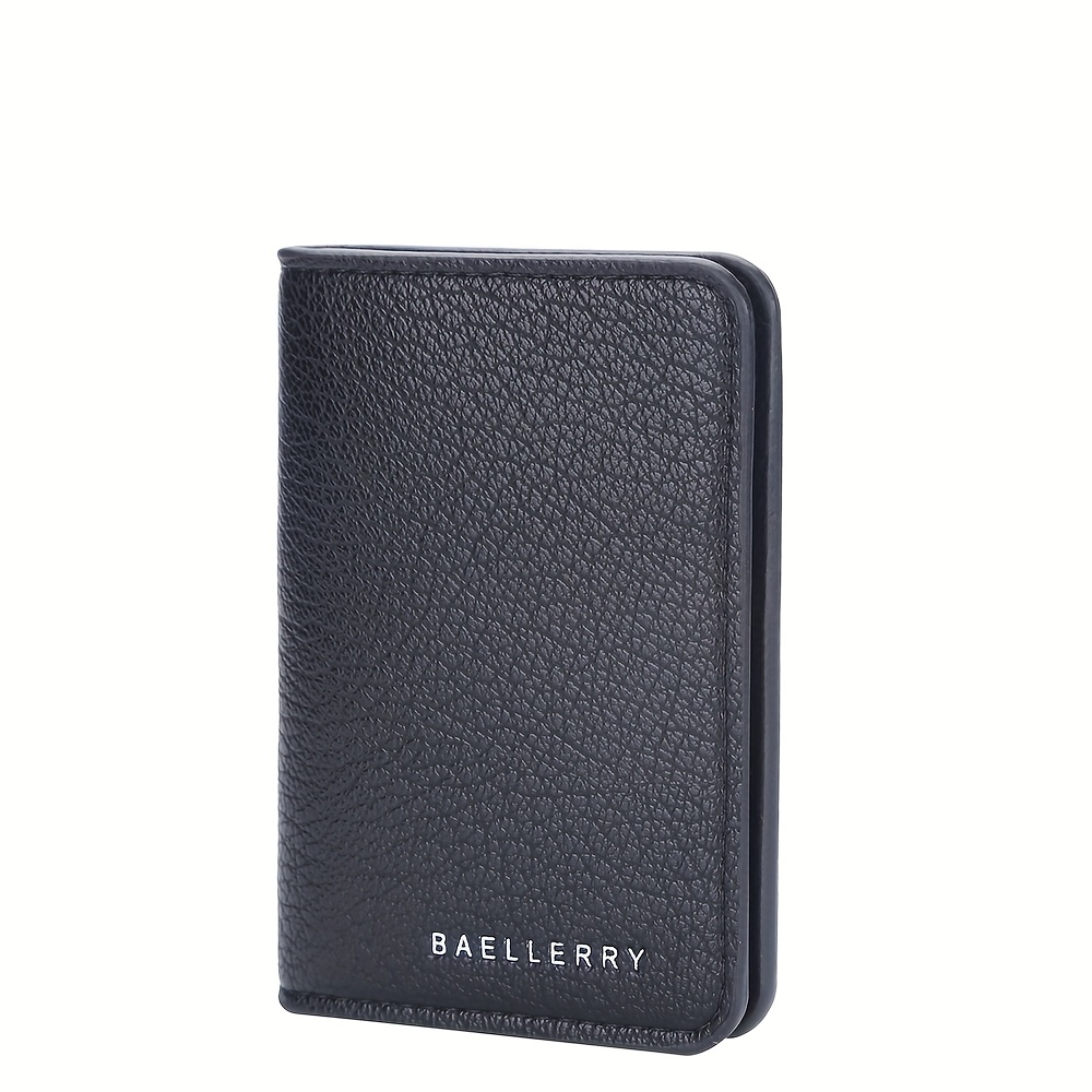 New Short Mini Wallet With Lychee Pattern, Simple Slim Money Clip Multi-card Holder Credit Card Bank Card Case