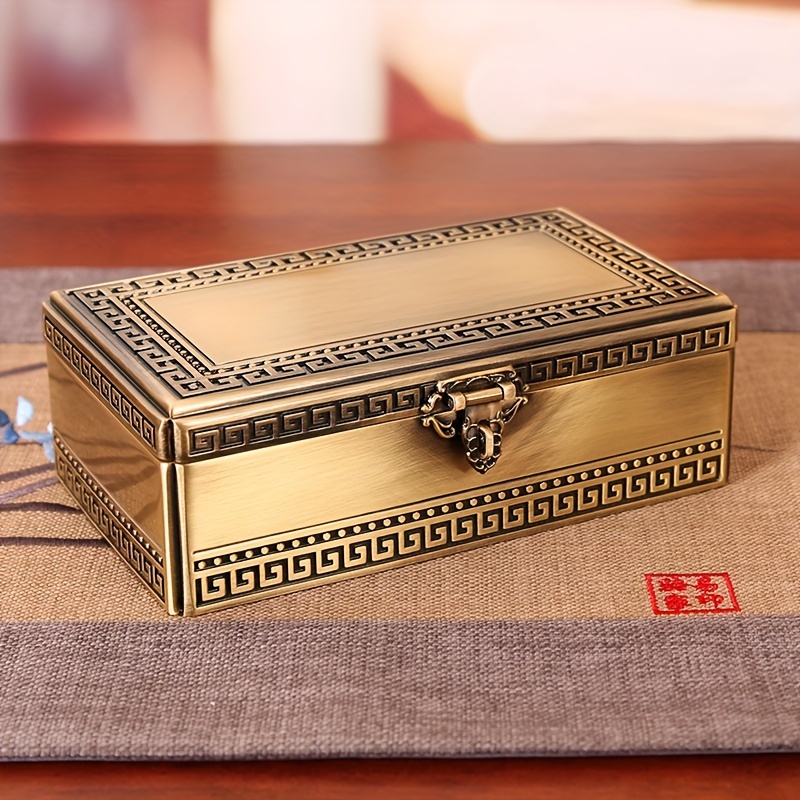 

Metal Jewelry Box , Organizer , - Decor Accessory For Rings And Jewelry Storage