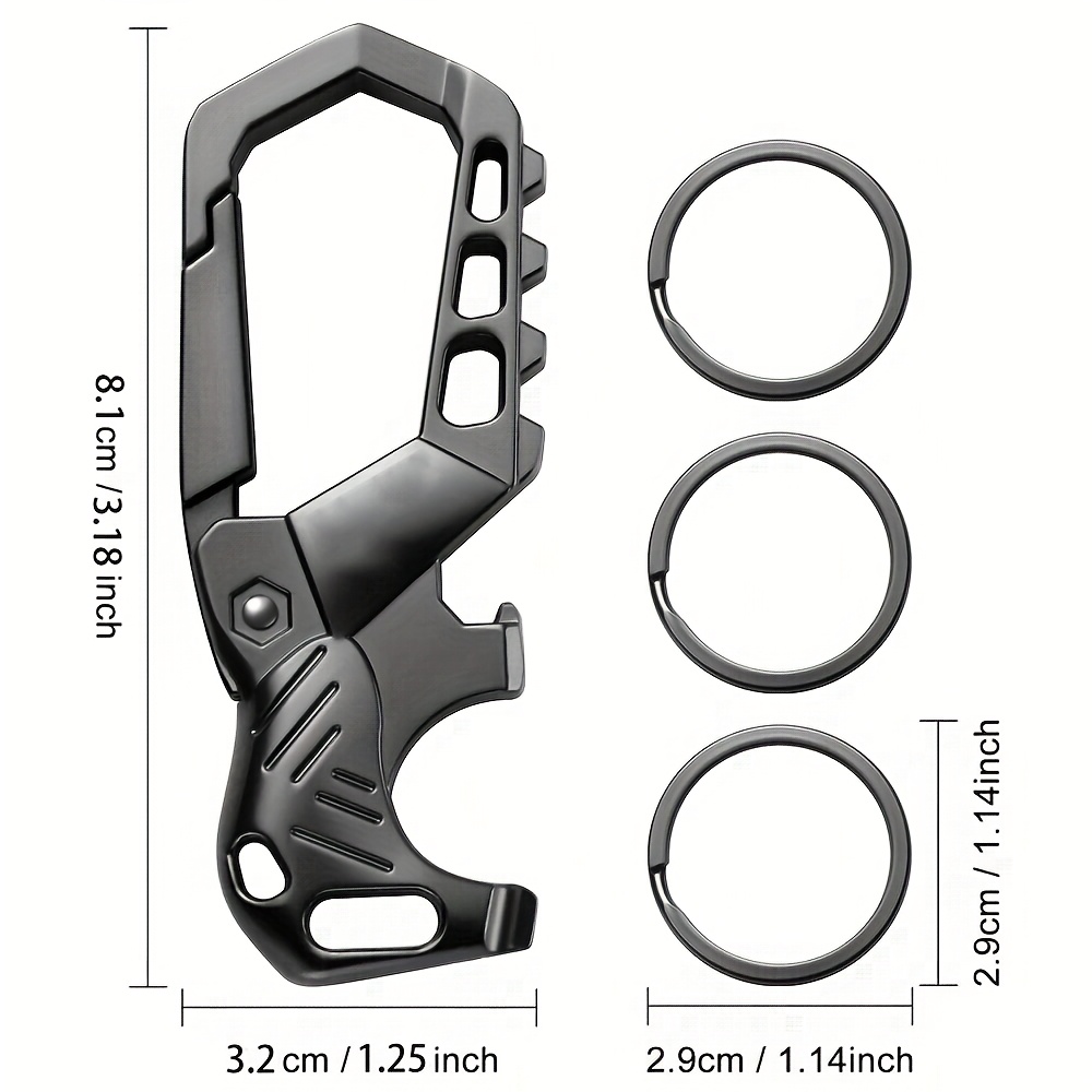 Llavero Mosquetón De Aleación De Zinc, Resistente Y Elegante, Con Doble Argolla Para Moto, Coche, Ideal Para Hombre Y Mujer