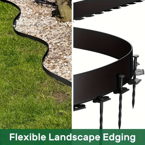 66/33/98/3.28 pies 0.16 pies - de , con punta de anclaje 61/31/91/3, de jardín sin excavación, de plástico , para cama de flores de jardín, césped, patio, de piedra, de instalar y mantener, sin excavación, para enverdecimiento de jardín, diseño de exterior, decorativo, sin costuras, , , entusiastas del bricolaje, decoradores exteriores