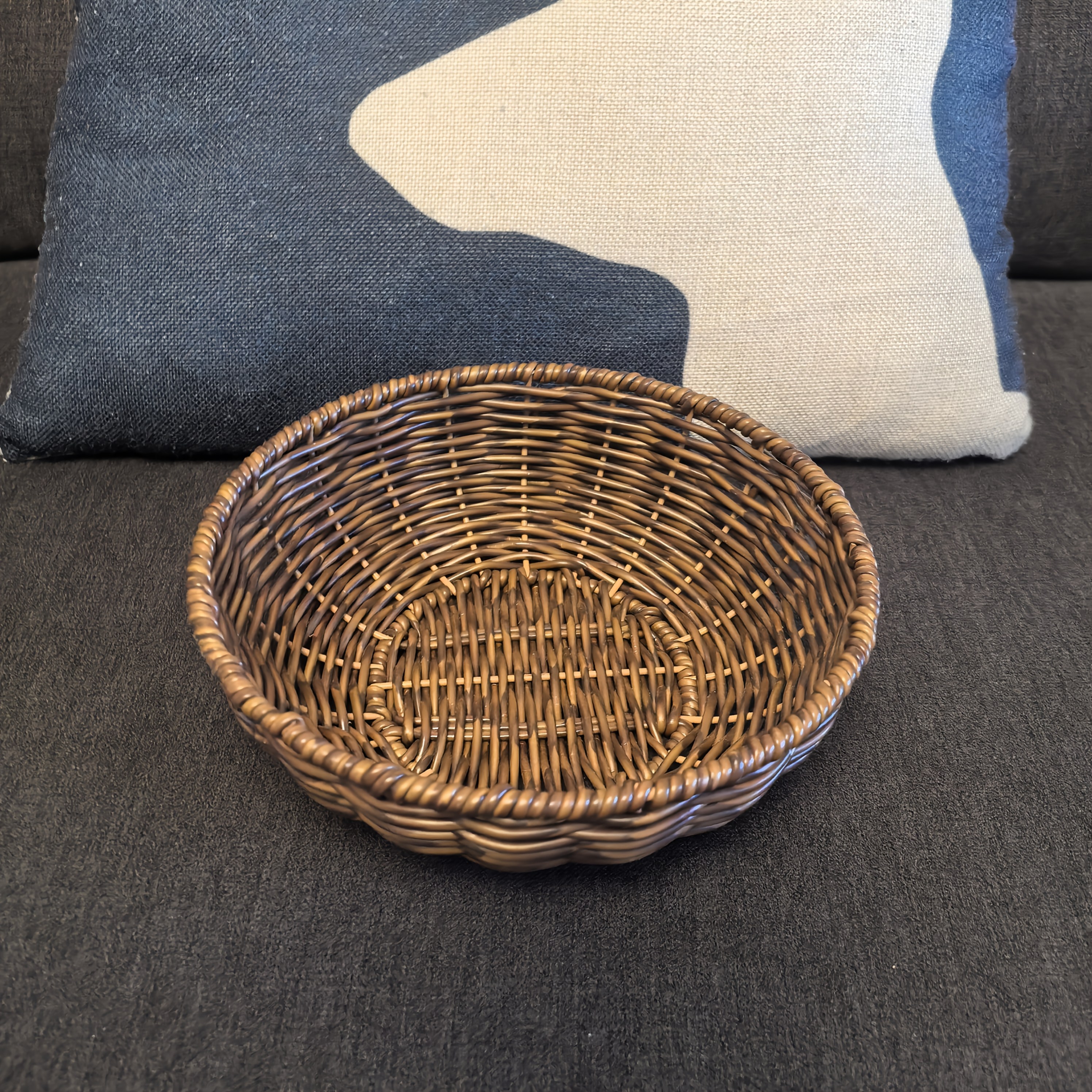 Collapsible Woven Storage Basket, 1pc Multipurpose Organizer For Dining Room & Picnic - Stackable Boho Home Decor (space ), Shelf Baskets