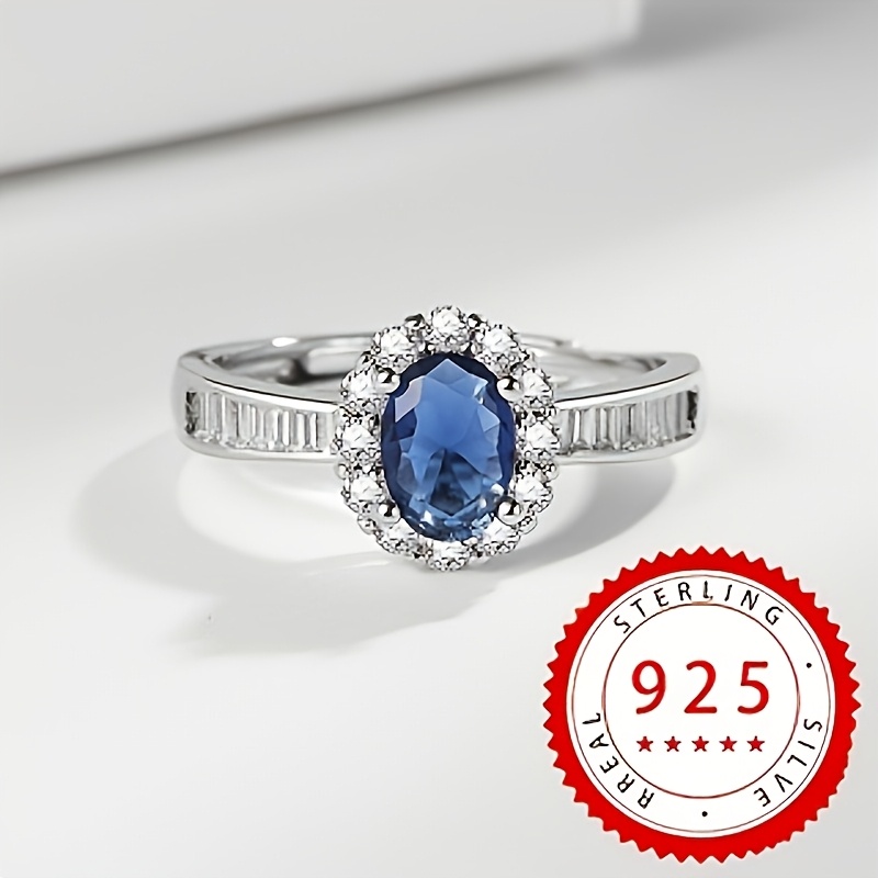 Image of 1pc S925 925 Silver Inlaid With Synthetic Synthetic Synthetic Synthetic Zircon​​ Men's And Women's High-quality Jewelry Festival Party Wear