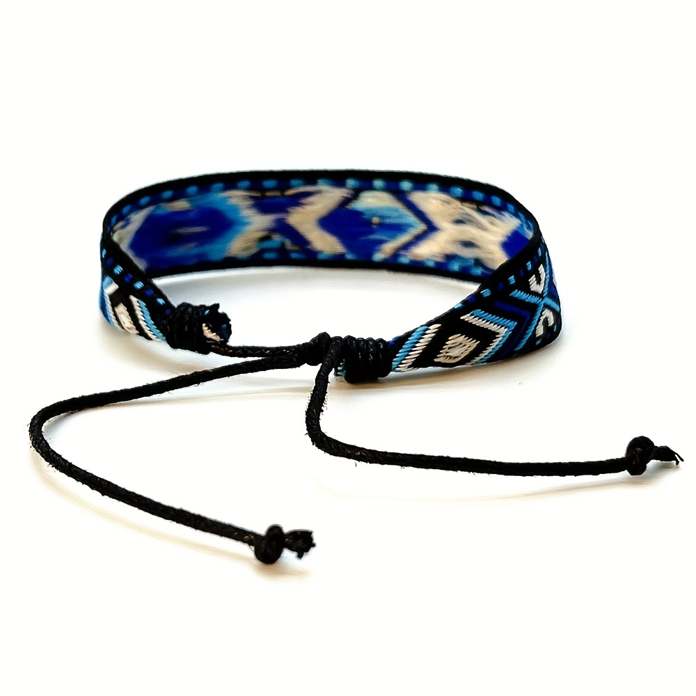 Adjustable Geometric Print Bohemian Men's Bracelet