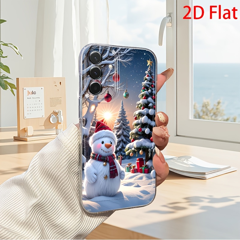 TEMU Phone Case: Snow Scene Christmas Snowman Phone Case, Suitable For Galaxy A03s A04 A05s A06 A07 A13 A14 A15 A16 5g A17 A21s A22 A23 A24 A25 A26