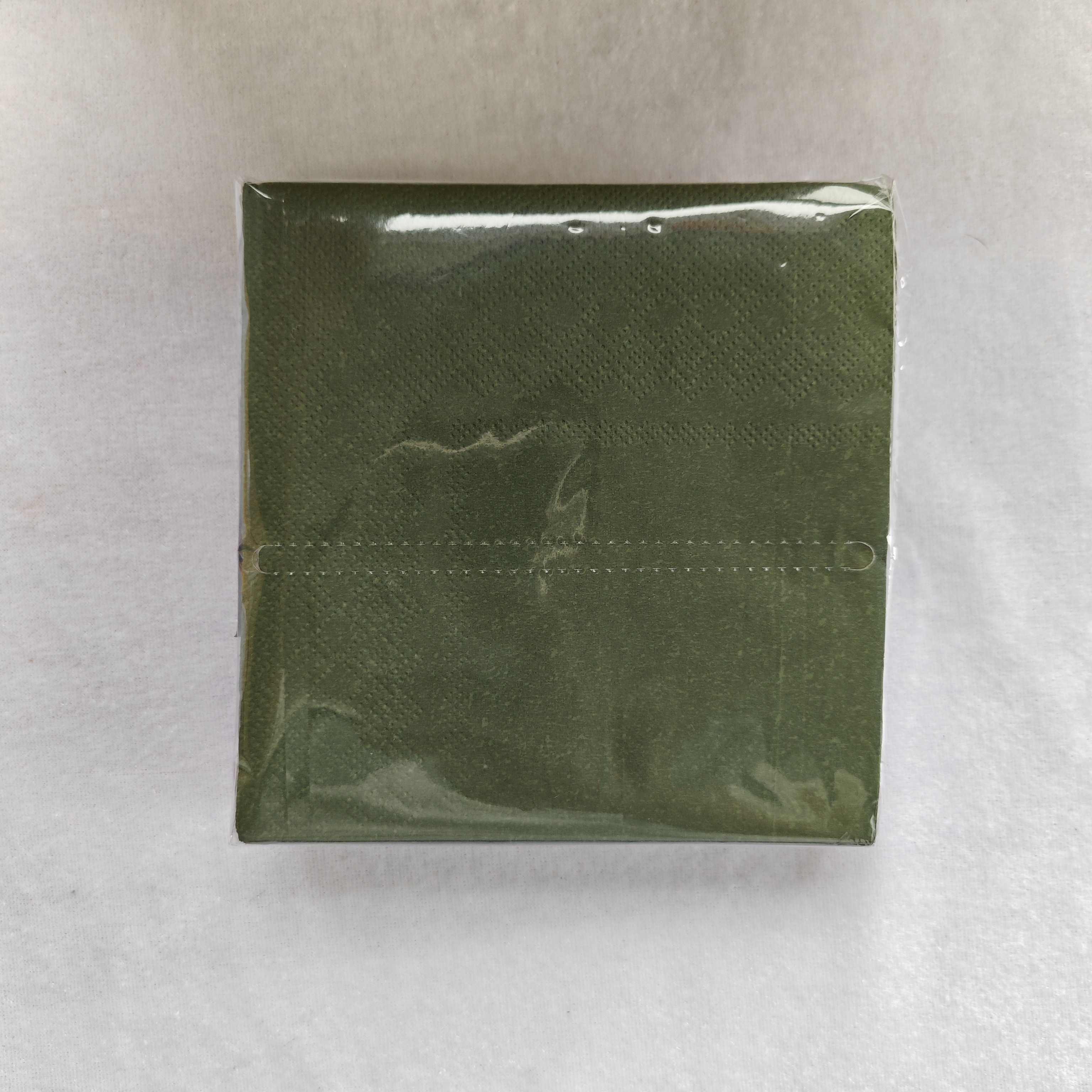 TEMU 50pcs/pack Color Napkins, 2-ply Dark Green Thick Paper Napkins, Disposable Party Napkins, Beverage Napkins For Wedding Dinner Birthday Supplies